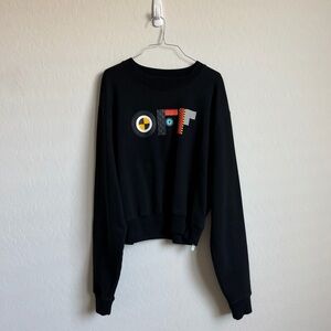 Off-White Black Crew Neck Sweatshirt Sz. M